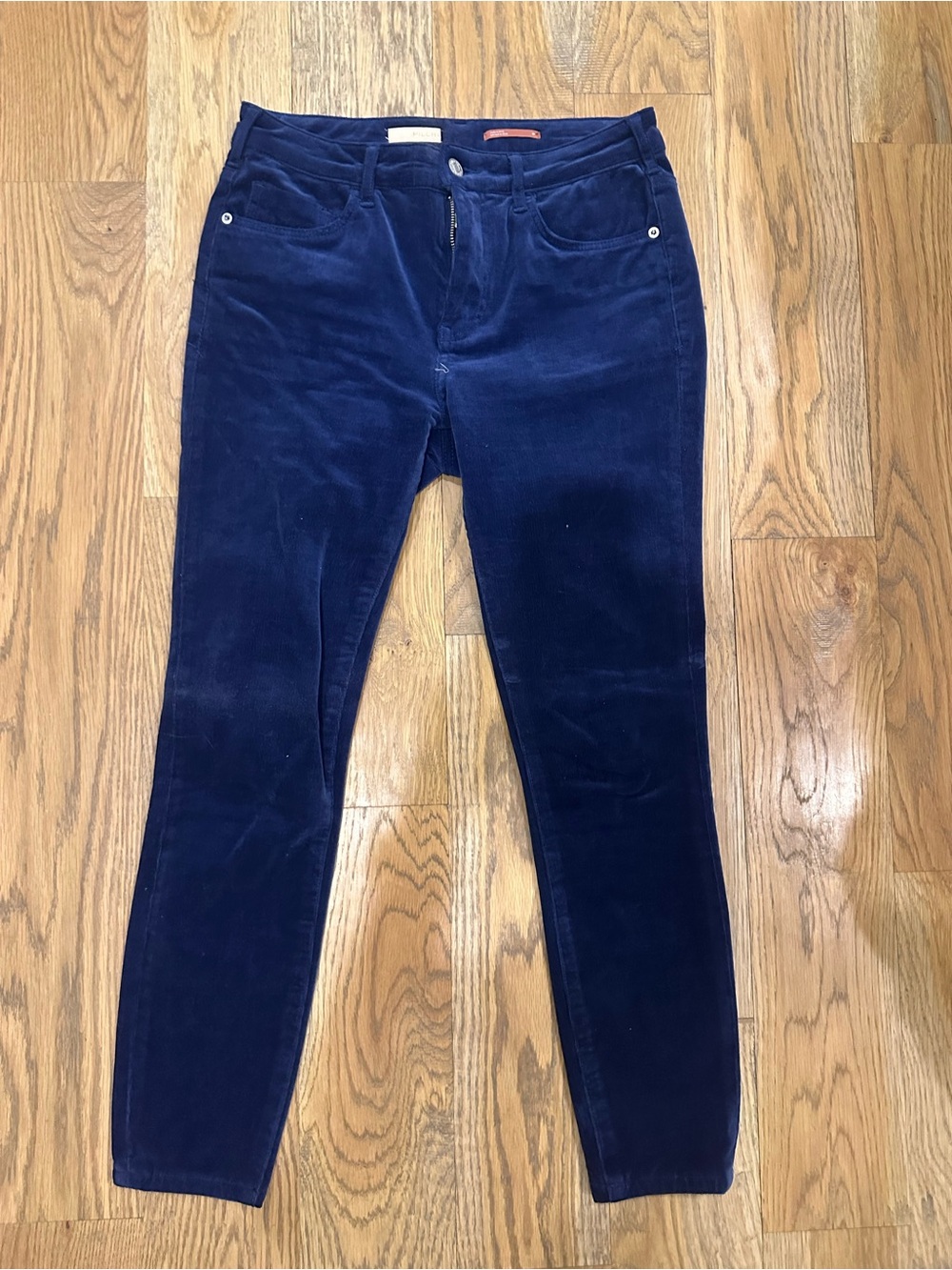Pilcro Corduroy Skinny Jeans in Navy Blue